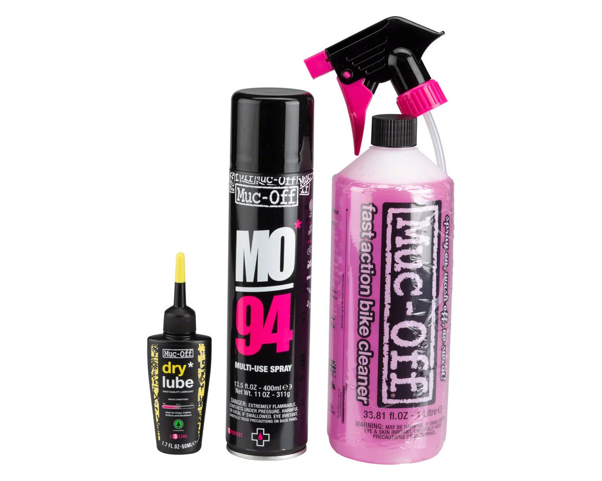 Muc-Off Bike Care Kit (Wash, Protect & Lube) (w/ Dry Conditions Chain Oil)